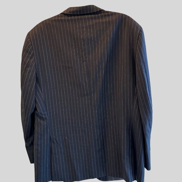 Lanificio F.lli Cerruti Super 110's Men's Jacket / Luxury Italian Wood Black 46R - Picture 3 of 16